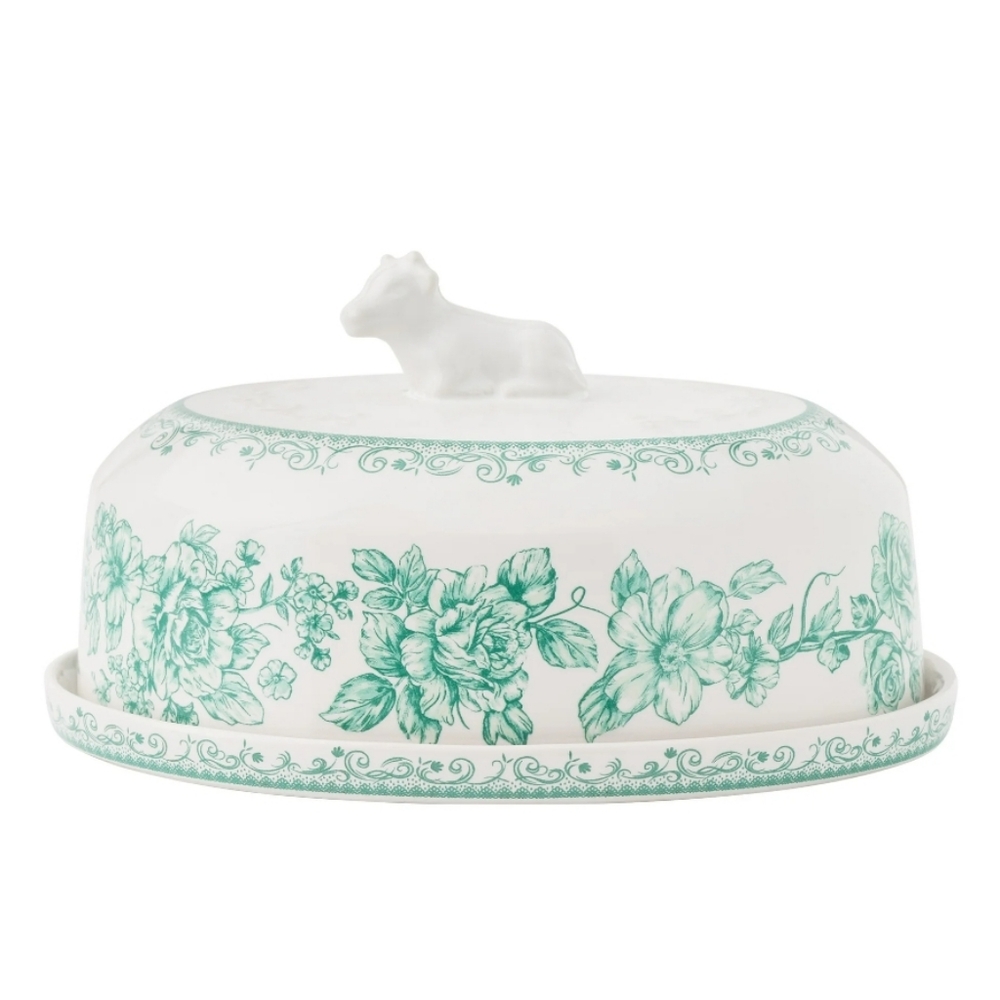 š New 2025 Pioneer Woman Agatha Green Butter Dish - Picture 4 of 6